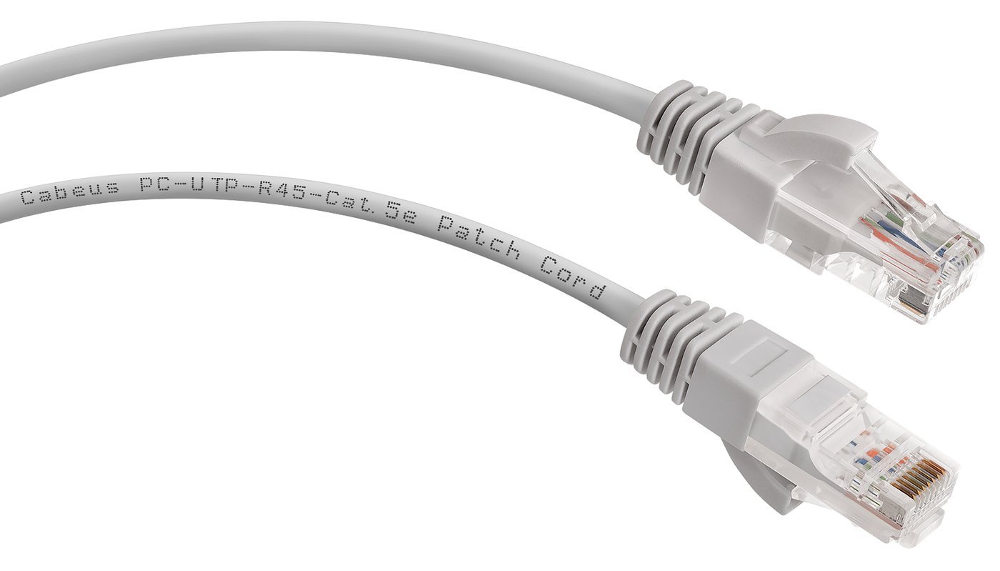 PC-UTP-RJ45-Cat.5e-1m-LSZH (8863c), серый. Патч-корд медный