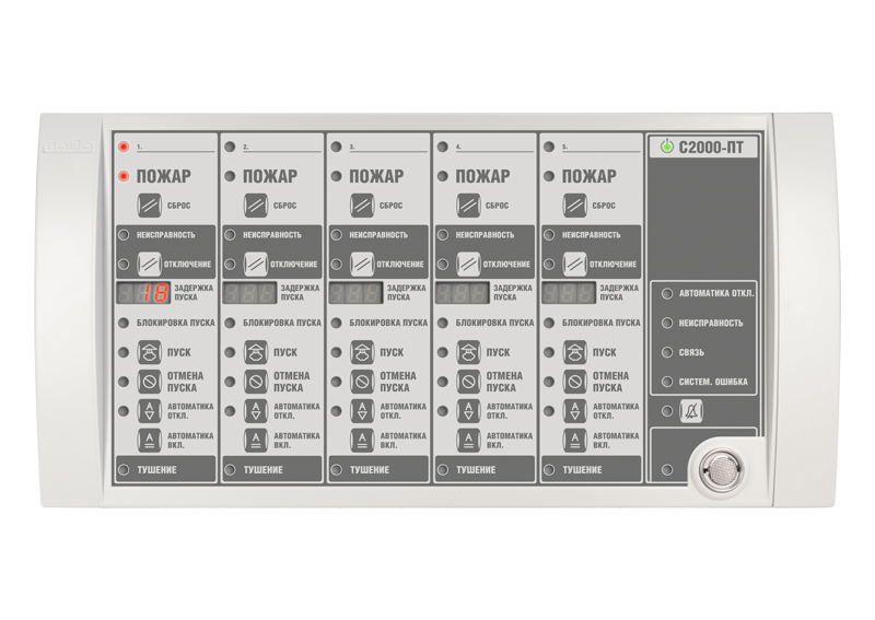 Блок индикации системы пожаротушения С2000-ПТ 2RS485